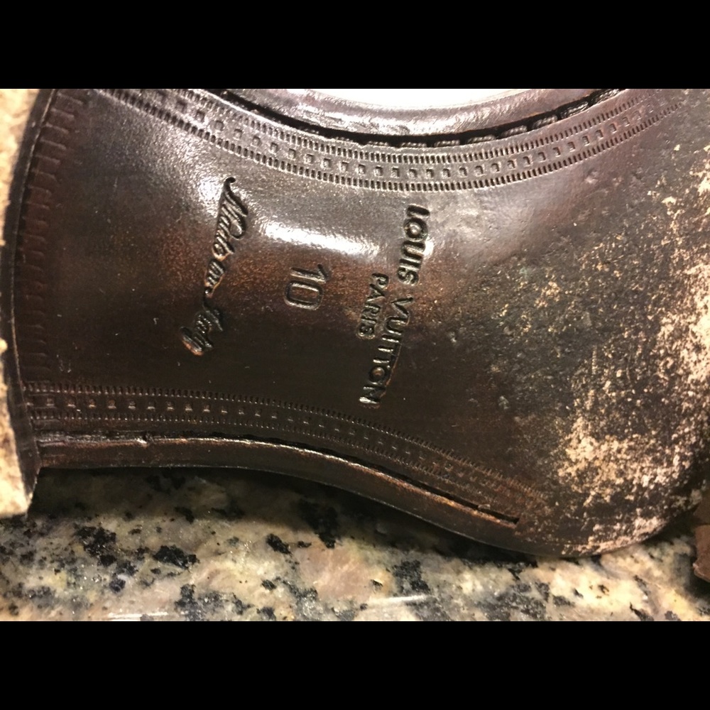 Louis Vuitton brown leather men’s shoes.